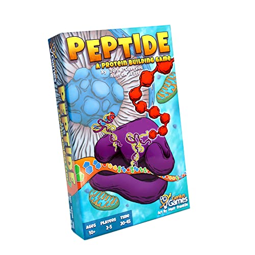 Peptide: A Protein Building Game | A Strategy Card Game with Accurate Science for Gamers and Teachers | Teaches Amino Acids, mRNA, Organelles