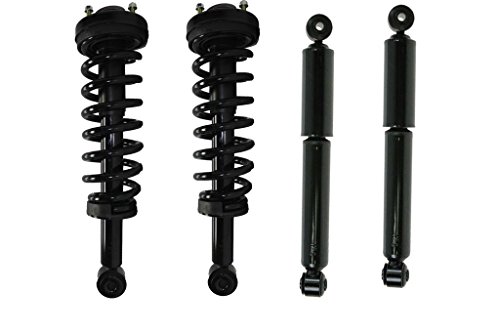 DTA 70018 Full Set 2 Front Complete Struts with Springs and Mounts + 2 Rear Shocks 4-pc Set, (2WD ONLY) Compatible with 2004-2008 Ford F-150, 2006-2008 Lincoln Mark LT