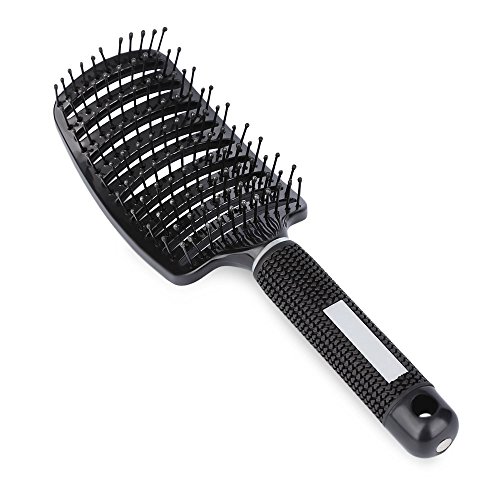 Vent Hair Brush Blow Dryer Brush, Women Thick Long Curly Paddle Hair Detangling Massage Brushes, Fast Drying Hair Straight Barber Volume Comb, Curved Anti Static Styling Tool for Wet/Dry Hair