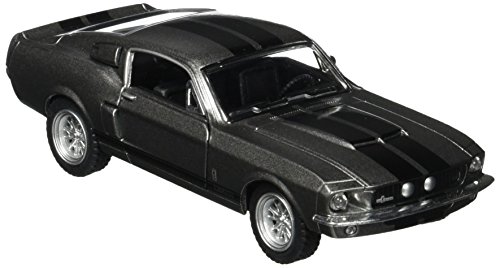 KiNSMART 1967 Ford Shelby Mustang GT500 Gray 1:38 Scale 5 Inch Die Cast Model Toy Race Car w/Pullback Action
