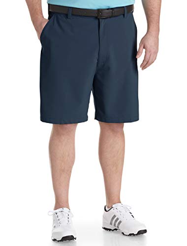 Reebok Big and Tall Flat-Front Solid Shorts, Navy 42