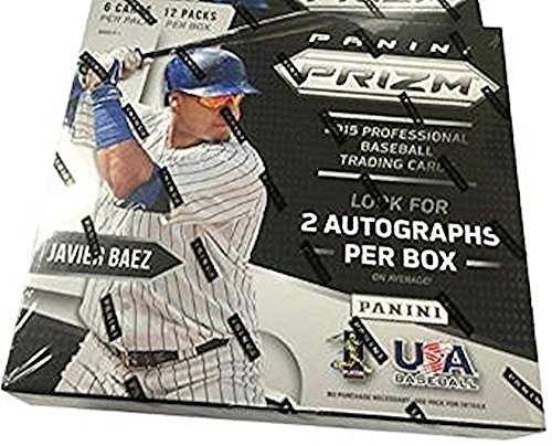 2015 Panini Prizm Baseball Cards Hobby Box (12 packs/box, 6 cards/pack, 2 Autographs per box) Look for Baez, Soler, Pompey, Castillo Rookie Autos. In Stock!!
