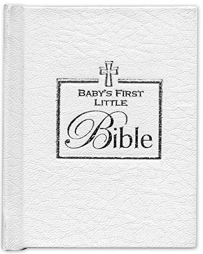 Shannon Road Gifts Baby Collection Colorfully Illustrated Soft Leatherette Baby’s First Bible, Small, White