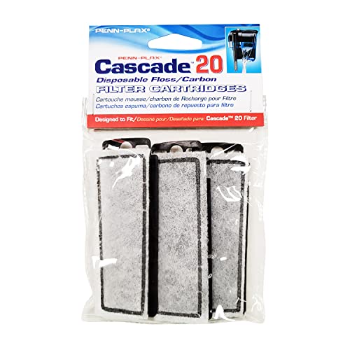 Penn-Plax CPF6C3 Cascade Hang-on Power Filter Replacement Cartridges – Pack of 1 (3 Count)