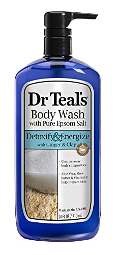 Dr. Teal’s Pure Epsom Salt Body Wash, Detox, 24 Fluid Ounce