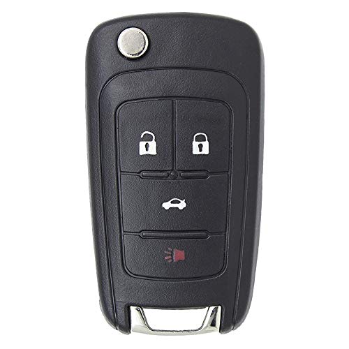 Keyless2Go Replacement for New Keyless Remote 4 Button Flip Car Key Fob for Equinox Verano Sonic and Other Vehicles That Use FCC OHT01060512