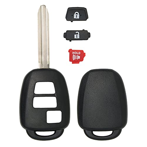 Keyless2Go Replacement for New Uncut Remote Head Key Shell and Button Pad MOZB52TH GQ4-52T HYQ12BDM – Shell ONLY