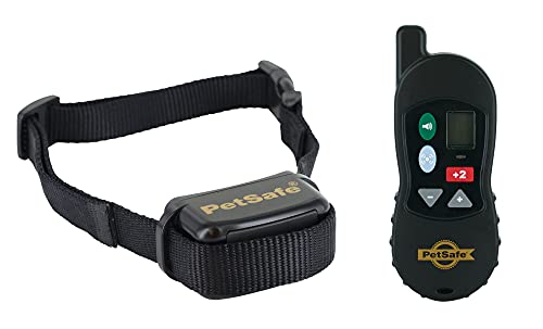 PetSafe Vibration Remote Dog Training Collar – Water Resistant – 100 Yards Range – 16 Levels of Vibration Plus Tone