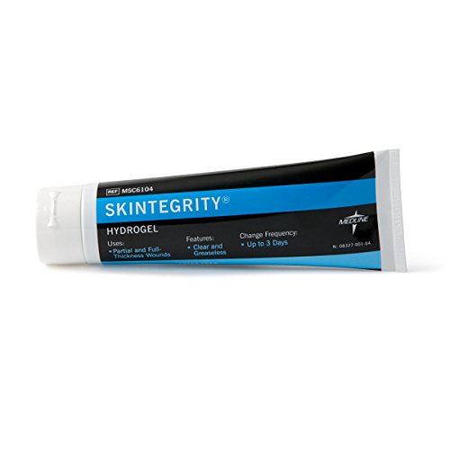 Medline Skintegrity Hydrogel, Clear and Greaseless, Lasts up to 3 Days, 4-oz Tube