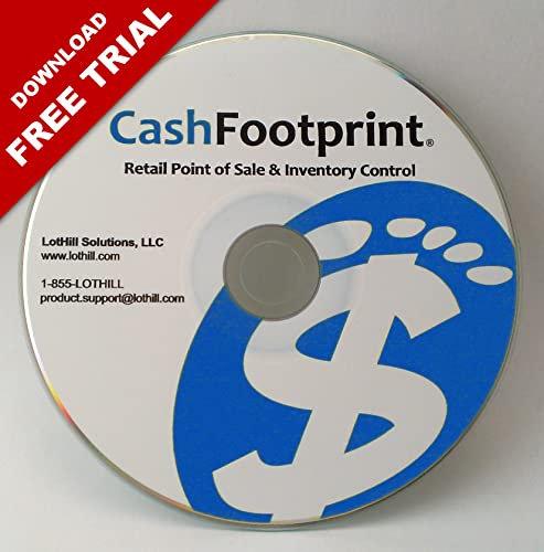 POS Software and Inventory Control, No Monthly Fees, Free Support & Updates – CashFootprint Retail Point of Sale Software by LotHill Solutions – Standard Edition