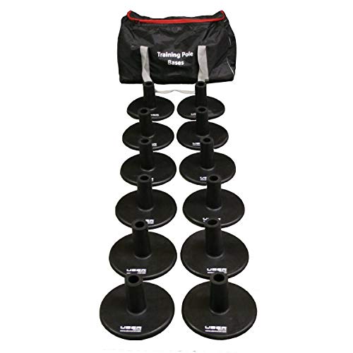 Uber Soccer Weighted Bases for Agility Poles Training Set – Rubber – Set of 12