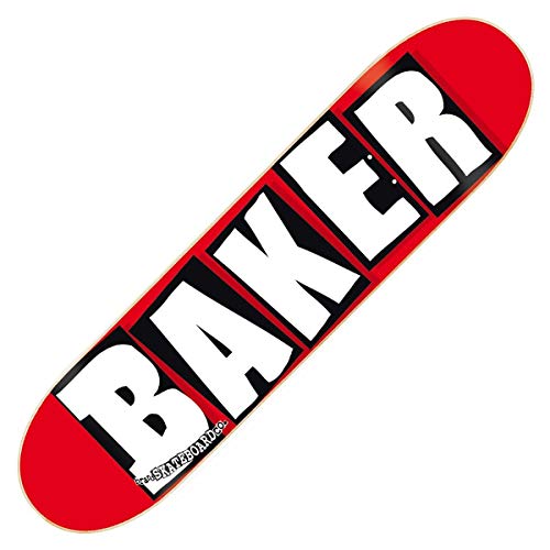 Baker Brand Logo Deck – 8.25 Red/White