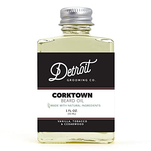 Detroit Grooming Co. Grooming Oil – Corktown – Oil for All Beards | Helps Soften and Condition Dry and Itchy Beards
