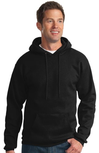 Port & Company – Essential Fleece Pullover Hooded Sweatshirt M Jet Black