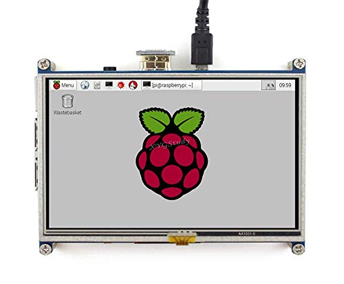 5 inch 800480 Resistive Touch Screen HDMI interface Raspbian LCD compatible with Raspberry Pi (Pi 2 3) Model B B+ A+ Video Photo Display System Module @XYGStudy