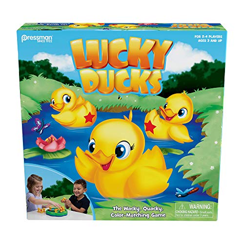 Pressman Lucky Ducks — The Memory and Matching Game that Moves, 5″