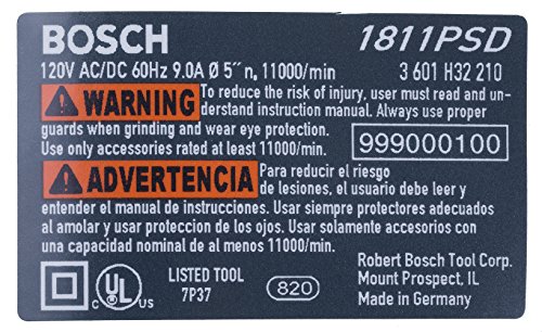 Bosch Parts 1601118K45 Nameplate
