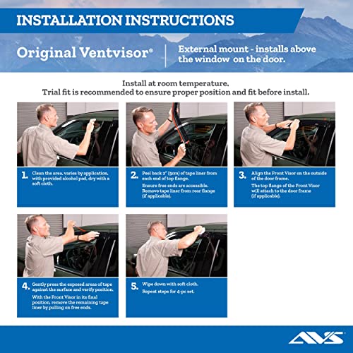 Auto Ventshade [AVS] Outside Mount Ventvisor | 2015 – 2023 Ford F – 150, 2017 – 2023 Ford F – 250/F – 350/F – 450 Super Duty Standard Cab- Smoke, 2 pc. | 92971 | The Storepaperoomates Retail Market - Fast Affordable Shopping