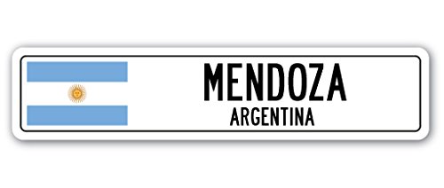 Mendoza, Argentina Street Sign Argentinian Flag City Country Road Wall Gift