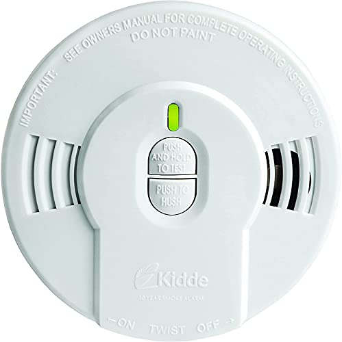 Kidde Smoke Detector, 10-Year Battery, LED Lights & Replacement Alert