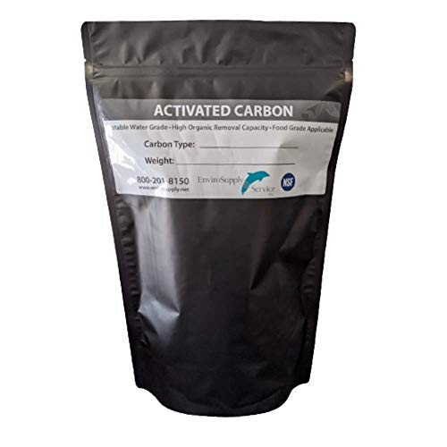 EnviroSupply 12×40 Ultra Pure Prewashed Virgin Coconut Shell Activated Carbon (Water Filtration, Aquarium Cleaning Charcoal) – Resealable 5 Pound Bag (80oz)
