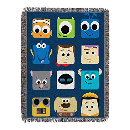 Disney-Pixar “Pixarland” Woven Tapestry Throw Blanket, 48″ x 60″, Multi Color, 1 Count
