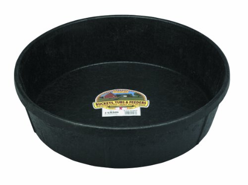 Little Giant Heavy Duty Rubber Tub Durable Rubber Feed Pan, Perfect for Indoor or Outdoor Use (3 Gal) (Item No. HP3)