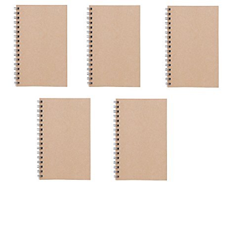 MUJI Double-ring Notebook A6 6㎜ 48sheets – Pack of 5books Beige