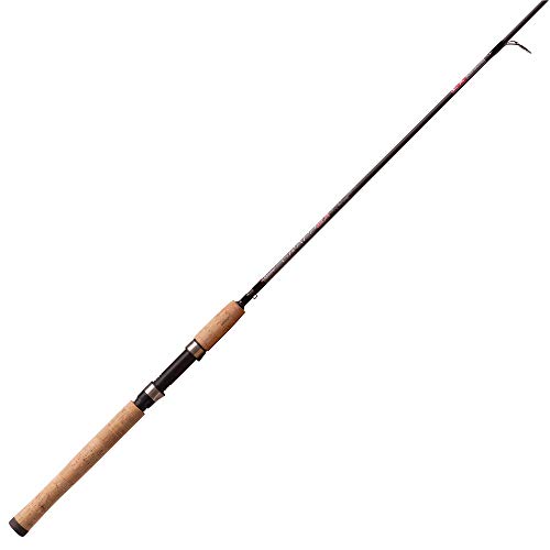Quantum Graphex Spinning Fishing Rod, 6-Foot 1-Piece IM6 Graphite Rod Bonded with EX-Fiber, Natural Cork Handle, Dynaflow Aluminum-Oxide Guides, Fast Action, Medium Power, Gray/Black