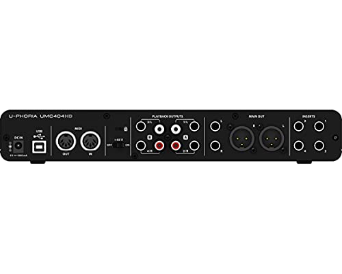 Behringer U-PHORIA UMC404HD Audiophile 4×4, 24-Bit/192 kHz USB Audio/MIDI Interface with Midas Mic Preamplifiers | The Storepaperoomates Retail Market - Fast Affordable Shopping