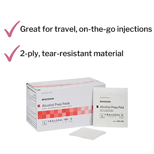 Alcohol Prep Pad, McKesson, Isopropyl Alcohol 70%, Individual Packet, Large, 3.5 X 1.7 Inch, Sterile, 100 Ct. Box, Case of 10 Boxes = 1000 Pads | The Storepaperoomates Retail Market - Fast Affordable Shopping