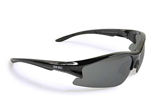 EPOCH 1 Golf Sport Motorcycle Sunglasses Black with Smoke Lens