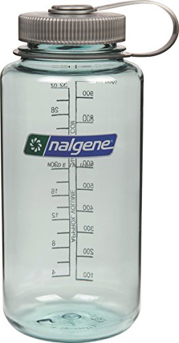 Nalgene Tritan Wide Mouth BPA-Free Water Bottle, Seafoam, 32-Ounces