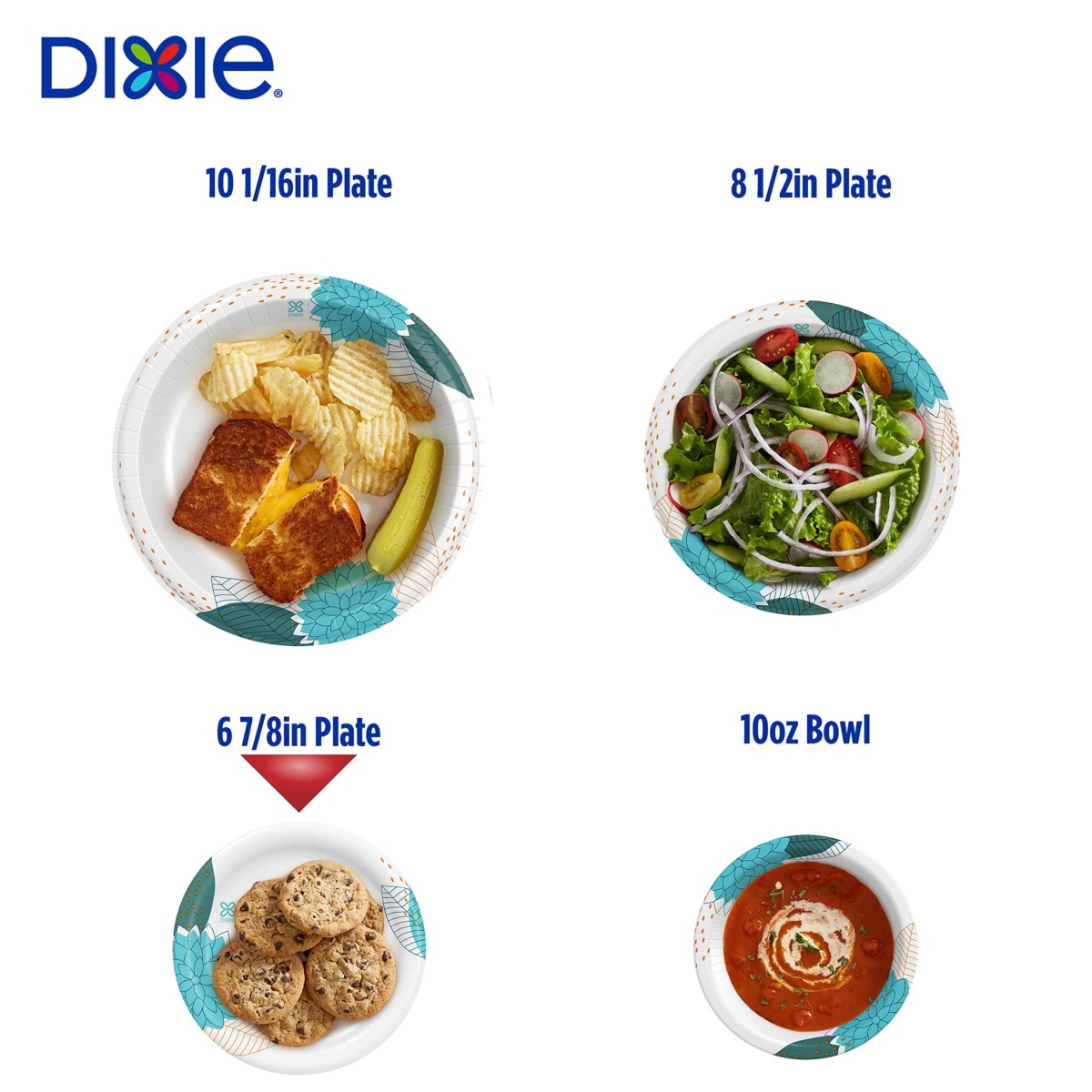 Dixie Everyday Paper Plates, 6 7/8″, Dessert or Snack Size Printed Disposable Plates, 50 Count (Pack of 1 | The Storepaperoomates Retail Market - Fast Affordable Shopping