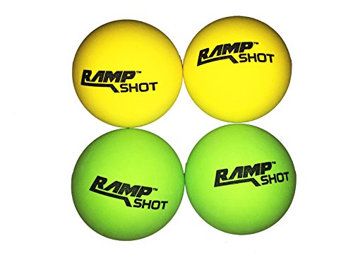 RampShot Authentic Replacement Balls – 2 Green and 2 Yellow for RampShot Game