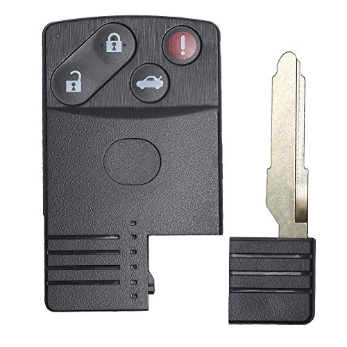 Keyecu Smart Card Remote Key Shell Case for Mazda 5 6 CX-7 CX-9 RX8 Miata 3+1 Button