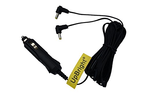 UpBright 9V-12V Car 2 Output DC Adapter Compatible with Insignia NS-DS9PDVD15 NS-D7PDVD Sylvania Sdvd1332 Sdvd7002 Sdvd7003d Sdvd8730 Sdvd8732 Sdvd8706 Coby TF-DVD7750 TF-DVD7751 TF-DVD7752 DVD Player