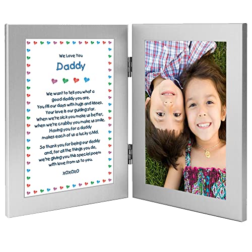 Poetry Gifts Daddy Gift From Twins, or Children for His Birthday or Father’s Day, Add 4×6 Inch Photo