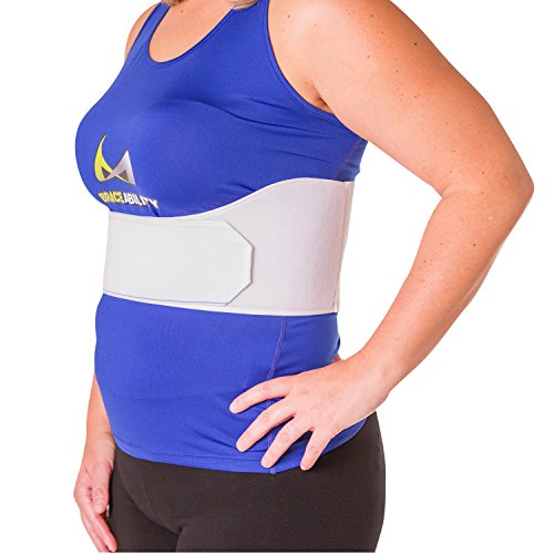 BraceAbility Rib Injury Binder Belt | Women’s Rib Cage Protector Wrap for Sore or Bruised Ribs Support, Sternum Injuries, Pulled Muscle Pain and Strain Treatment (Female – Fits 34”-60” Chest)