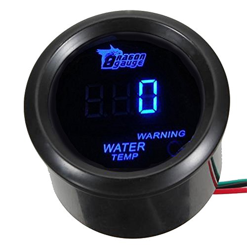 ESUPPORT Car 2″ 52mm Digital Water Temp Gauge Temperature Meter Blue LED Light Celsius