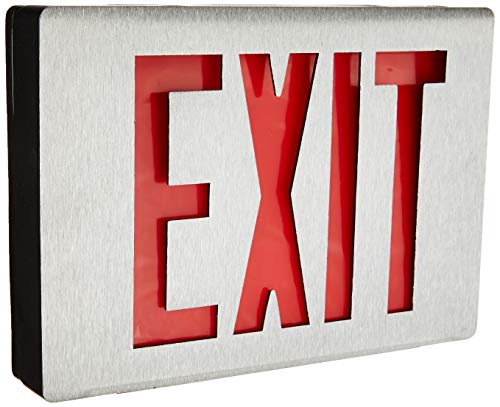 Lithonia Lighting LE S 2 R LED Exit Sign, 2 watts, Silver