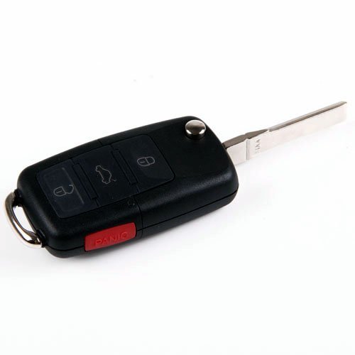 Replacement Keyless Entry Modify Uncut Folding Flip Remote Key Shell Case for VW 2006-2011 Rabbit 4 Buttons