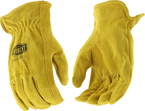 IRONCAT 9405 Grain Split Driver Glove – [1 Pair] XXX-Large, Split Cowhide Leather Gloves with Elastic Wrist
