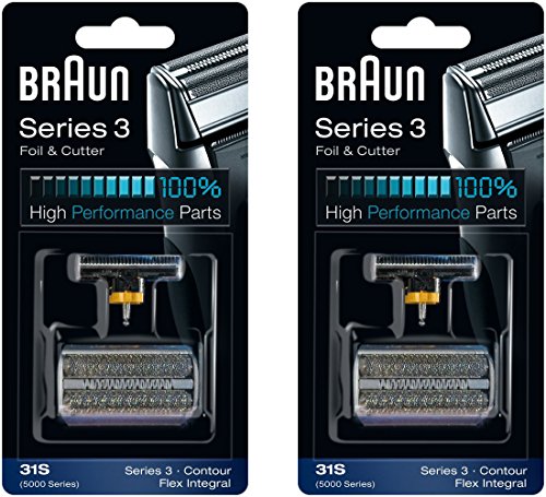 31S BRAUN 5000/6000 Series Contour Flex XP Integral Shaver Foil & Cutter Head Replacement Combi Pack, 2 Count