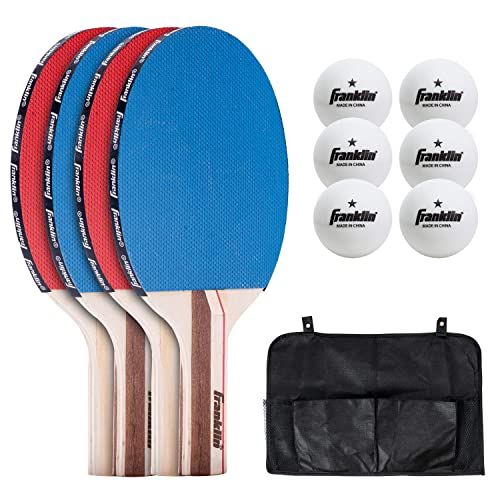 Franklin Sports 4 Player Table Tennis Paddle and Ball Set