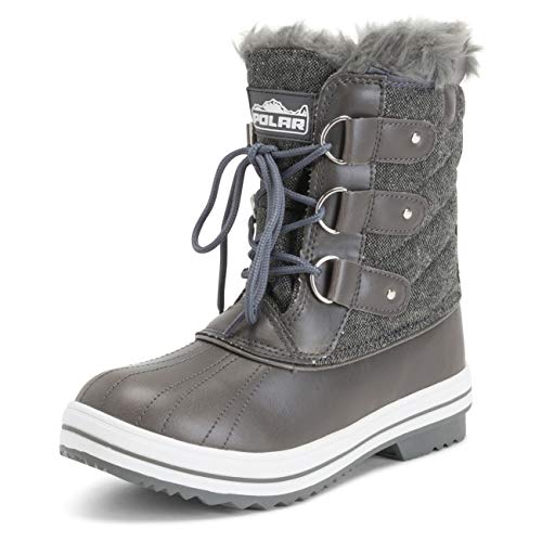 POLAR Womens Snow Boot Quilted Short Winter Snow Rain Warm Waterproof Boots – 10 – GRT41 YC0036