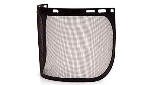 Pyramex Safety Full Face Shield Eye & Head Protection (Headgear Not Included), Black Mesh Steel Wire Mesh – ANSI Z87.1 for Mesh Safety