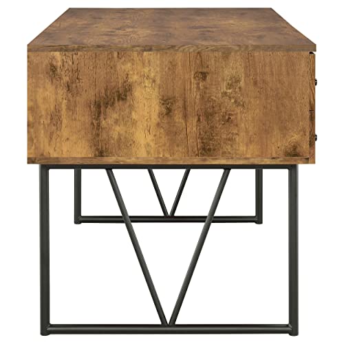 COASTER Analiese 4-Drawer Writing Desk Antique Nutmeg and Black | The Storepaperoomates Retail Market - Fast Affordable Shopping