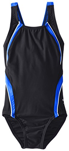 Speedo Girl’s Swimsuit One Piece PowerFlex Pulse Back Solid Adult Team Colors – Manufacturer Discontinued