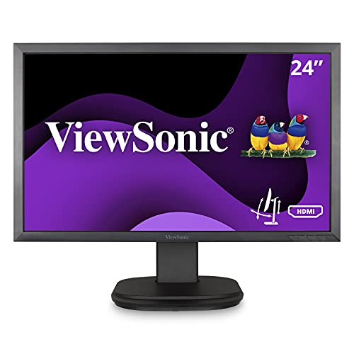 ViewSonic VG2439SMH 24 Inch 1080p Ergonomic Monitor with HDMI DisplayPort and VGA for Home and Office, Black